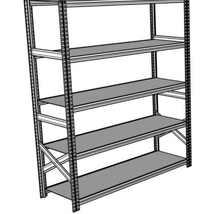 Gebruikte Metalsistem stelling 1500x1800x500mm (LxHxD)